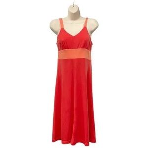Kuhl Mountain Culture Women Dress Sm Prima Color Block Aerosoft Fabric Orange